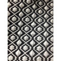 Black white diamond shape air layer jacquard fabric